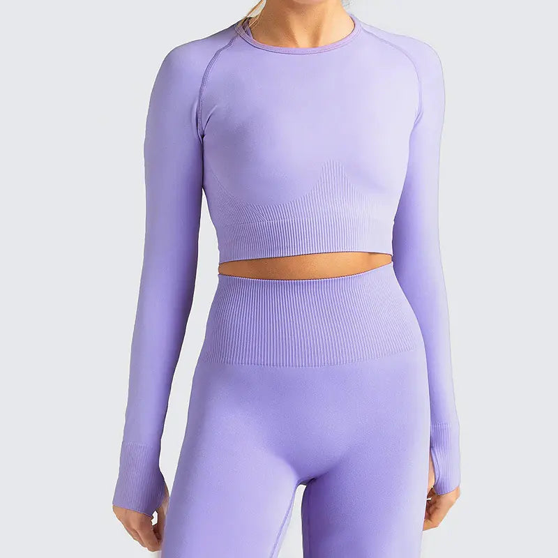 Zechuang Seamless Long Sleeve Yoga Workout Apparel My Store