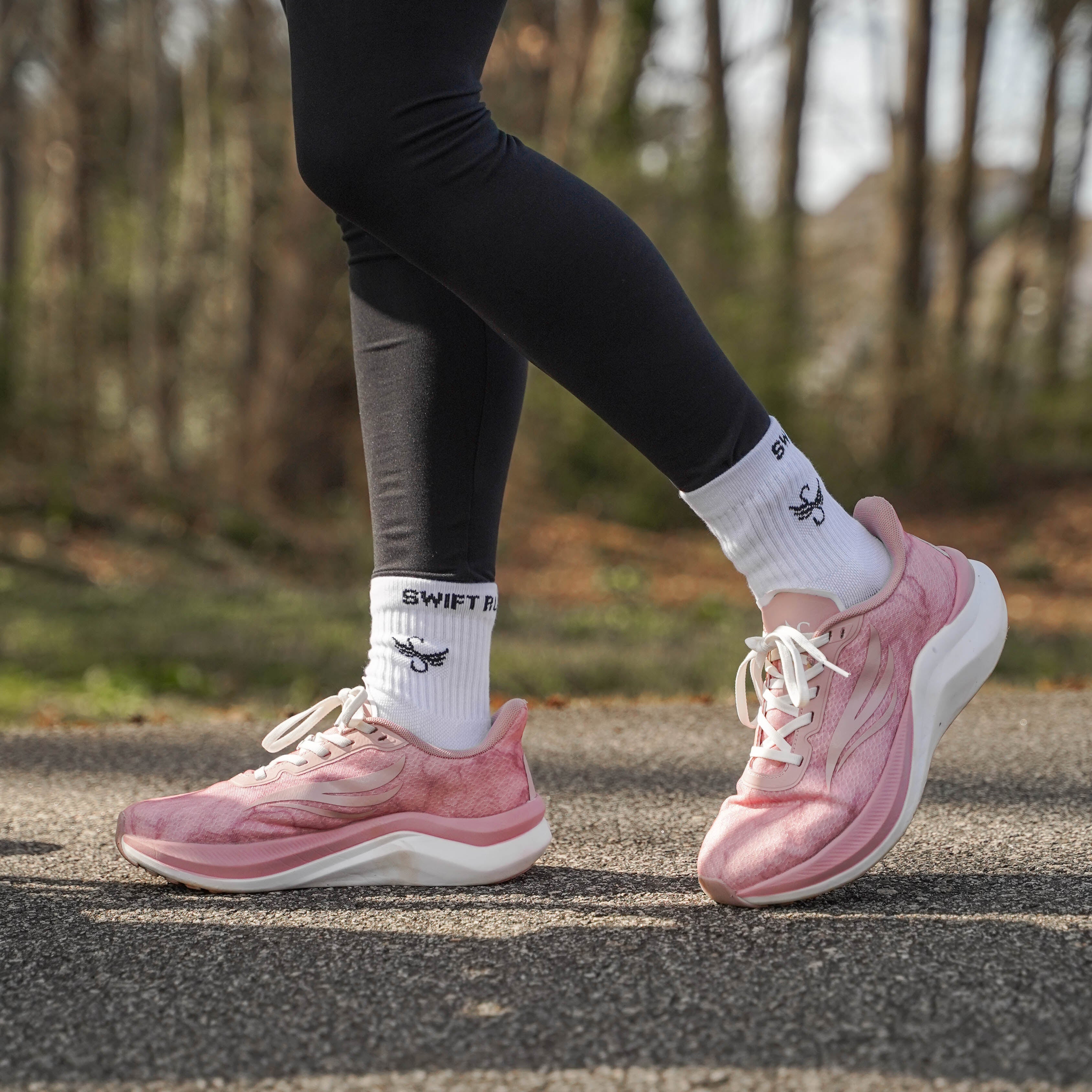 White Women’s Socks (Pack of 2) Swift Running