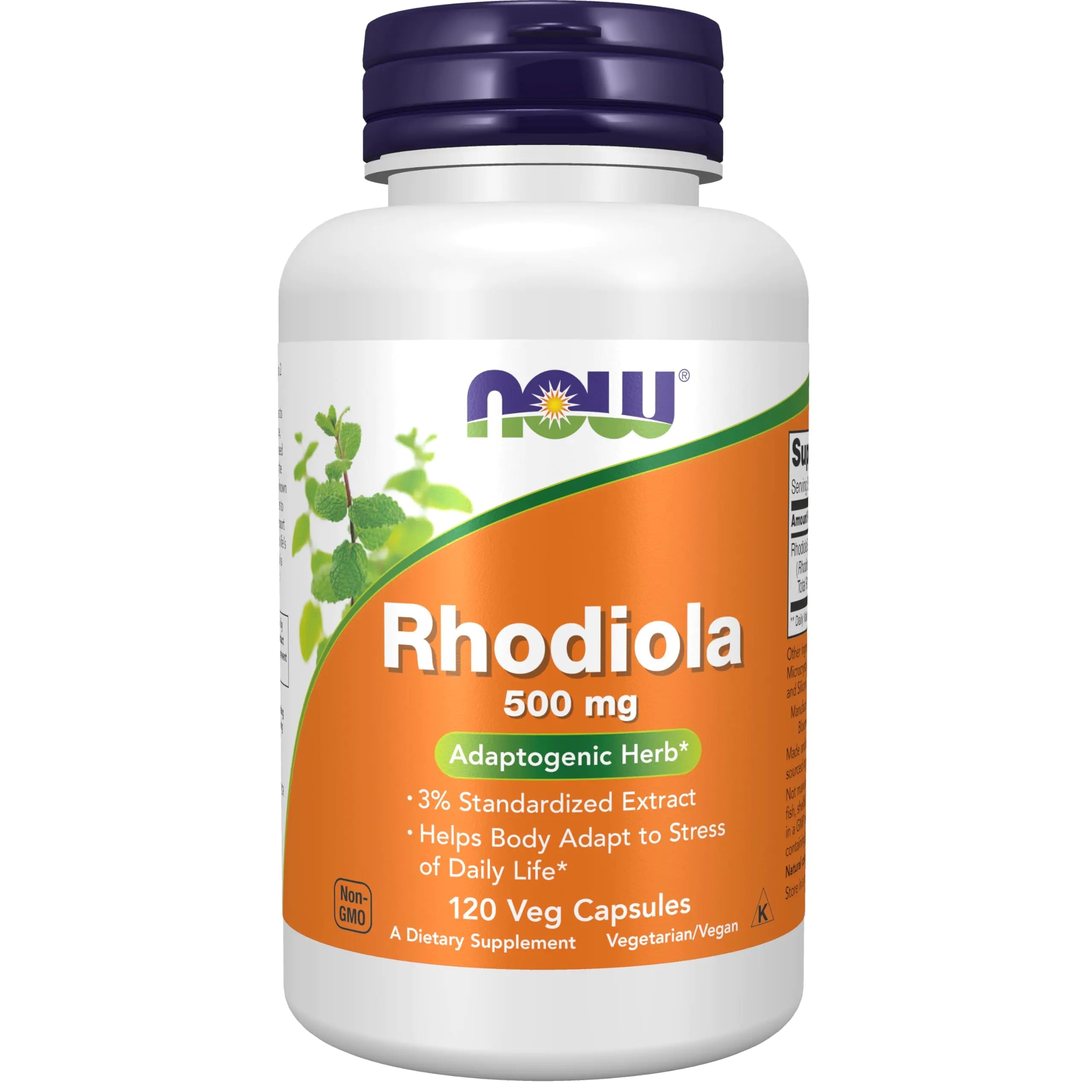 NOW Supplements Rhodiola 500 mg 120 Veg Capsules Build-Cache