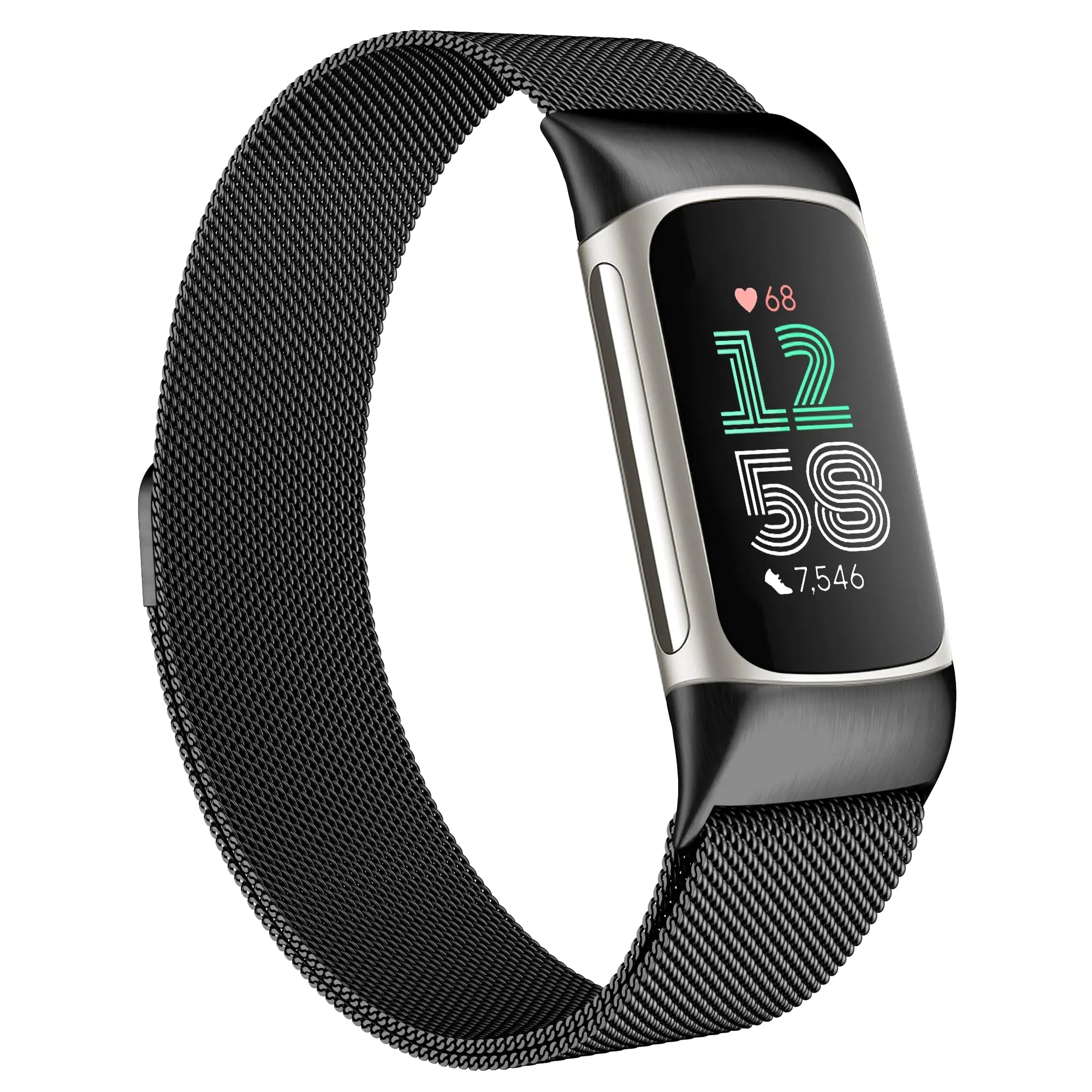 JKD Metal Bands Compatible with Fitbit Charge 6 Bands/Charge 5 Bands Women Men Breathable Mesh Loop Sports Replacement Wristbands for Fitbit Charge 6 /Charge 5 Advanced Fitness & Health Trackers Build-Cache