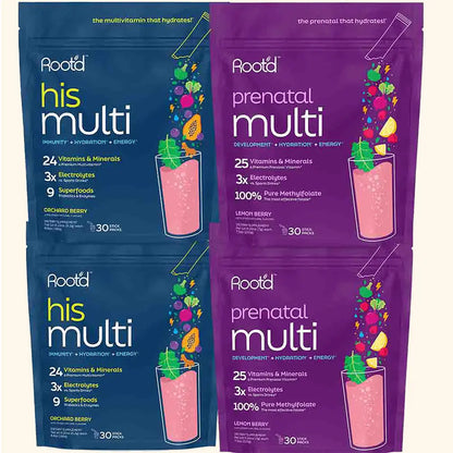 Growing Together Bundle - The Hydrating Multivitamin - For Future Mom &amp; Dad Root&