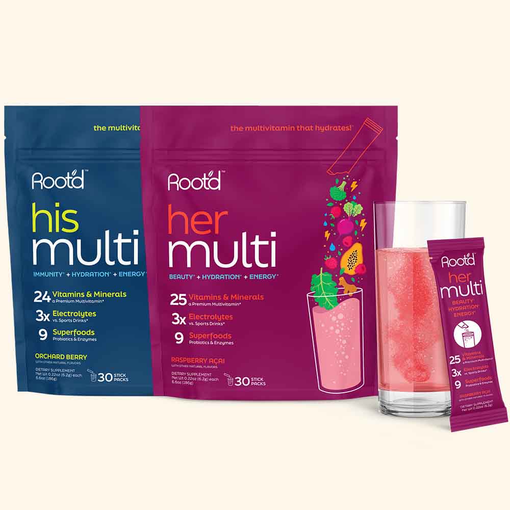 Couples’ Wellness Pack - The Hydrating Multivitamin - For Her &amp; Him Root&