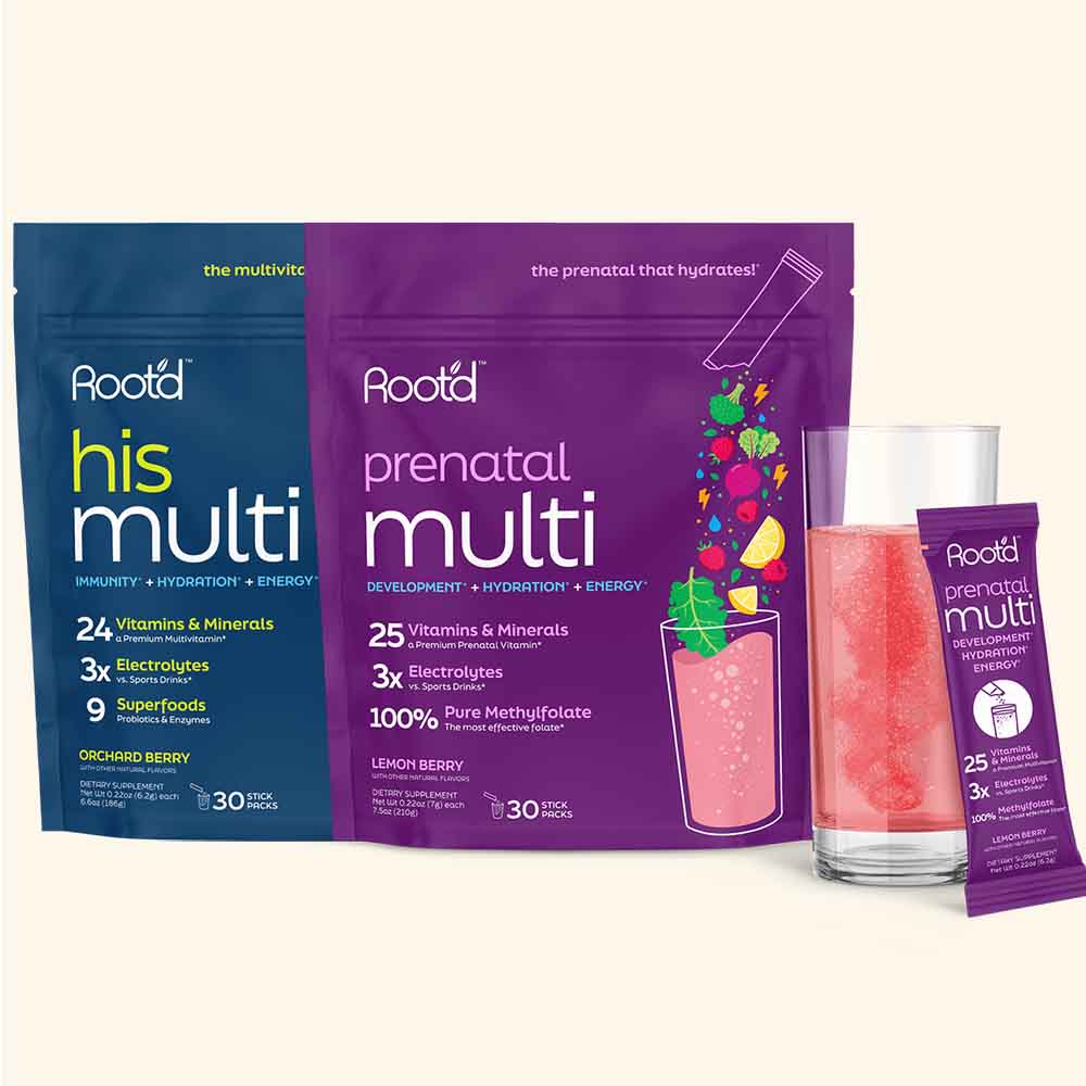 Growing Together Bundle - The Hydrating Multivitamin - For Future Mom &amp; Dad Root&