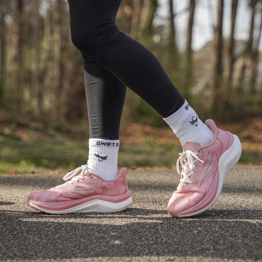 White Women’s Socks (Pack of 2) Swift Running