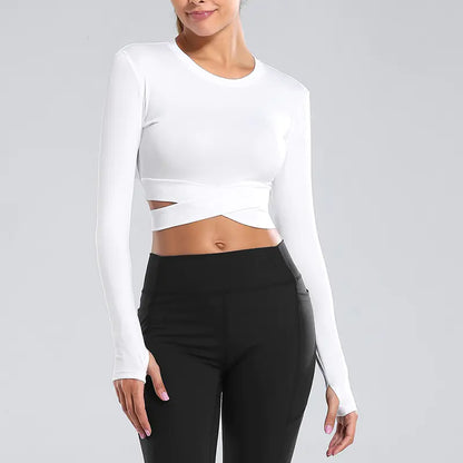 Autumn Women's Long Sleeve Workout Yoga Top