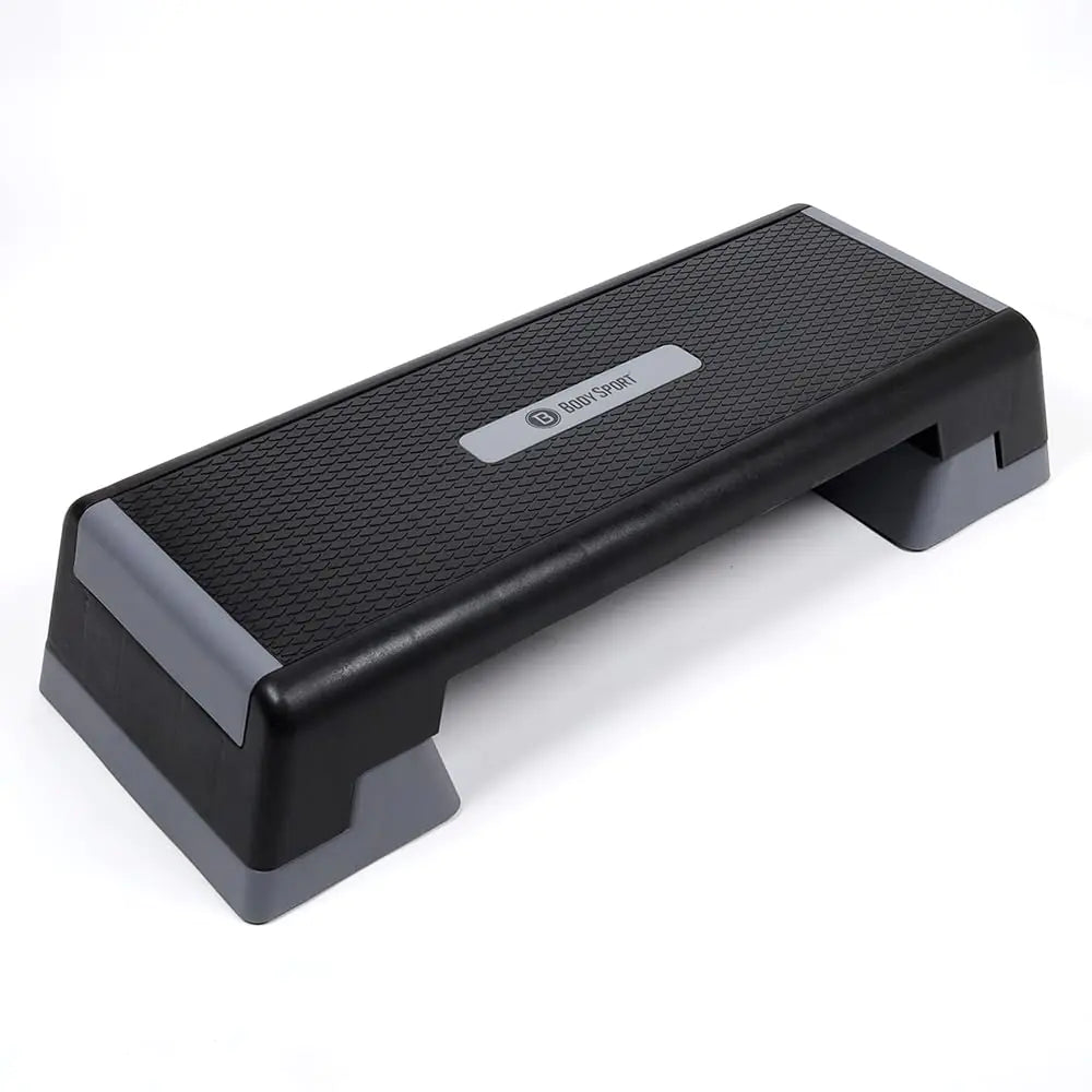 Body Sport® Aerobic Step – Step Aerobics Platform – Workout Equipment – Exercise Step Platform – Gray/Black My Store