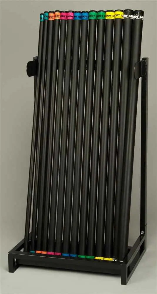 BSN Sports Workout Bar Storage Rack  Black My Store