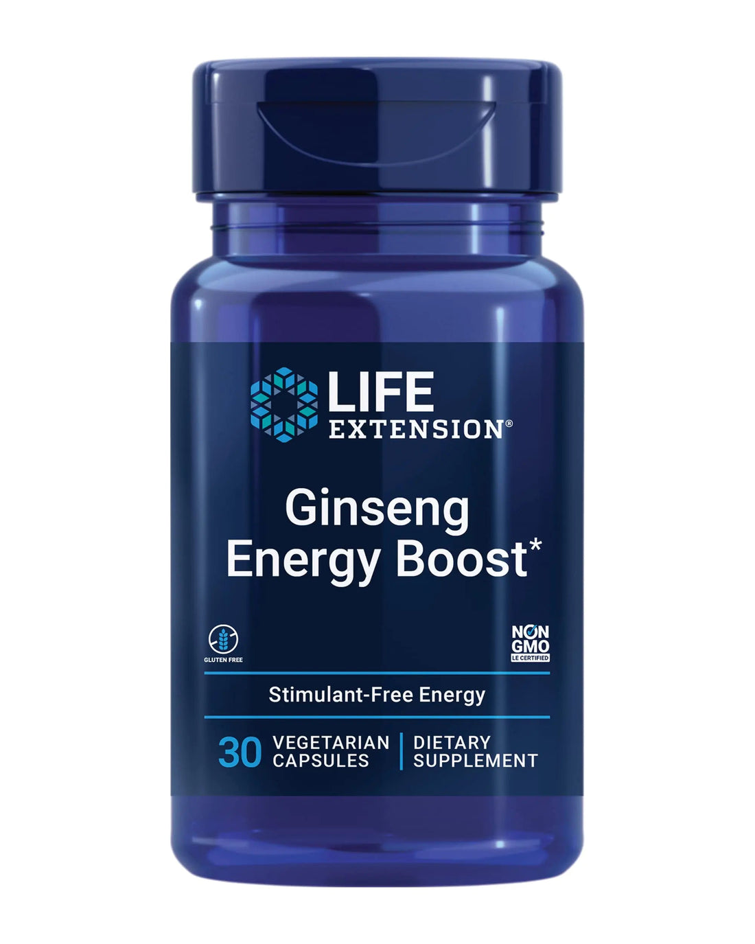 Life Extension Ginseng Energy Boost Energy Support Healthy Stress Management Gluten-Free Non-GMO Vegetarian 30 Capsules Build-Cache