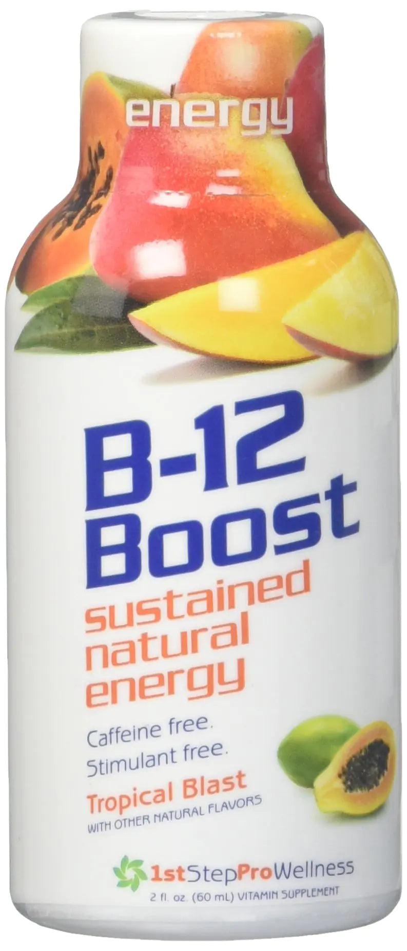 1st Step for Energy B-12 Shot Maximum Energy Tropical Blast 2-Ounce 12 per Box Build-Cache