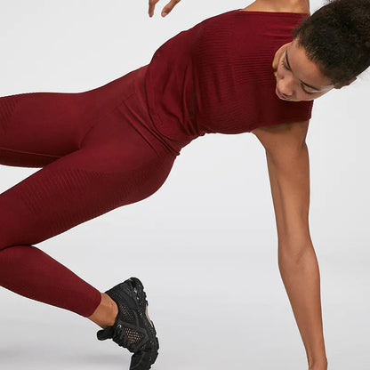 Seamless Stripe High-Waisted Workout Leggings Set My Store