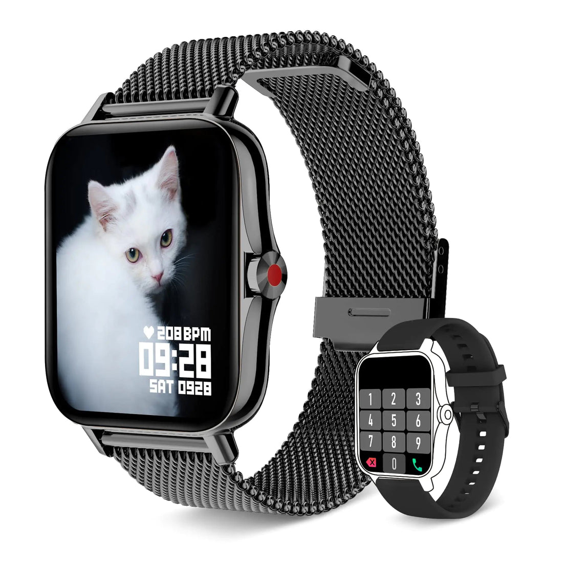 Iaret Smart Watch for Women Men (Answer/Make Call) Fitness Tracker for Android iOS Phones Waterproof Smartwatch 1.7" HD Full Touch Screen Activity Trackers Heart Rate Sleep Monitor Pedometer Black Build-Cache