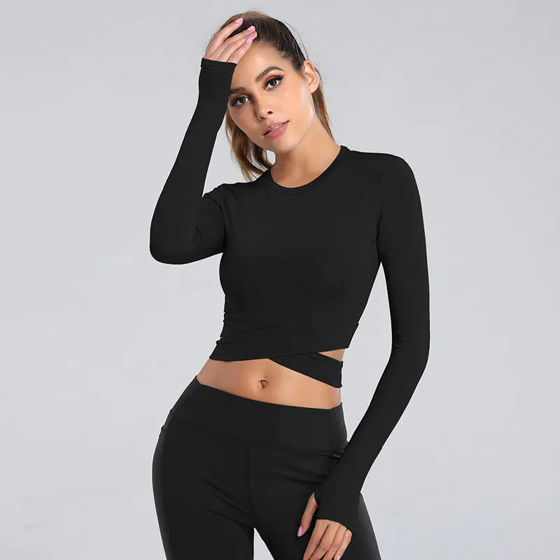 Autumn Women's Long Sleeve Workout Yoga Top