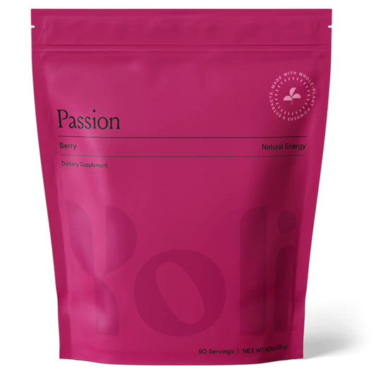 Yoli Passion Energy Drink Powder Mix - Natural Energy Drink Mix for Endurance and Stamina Bulk 90 Servings - Berry